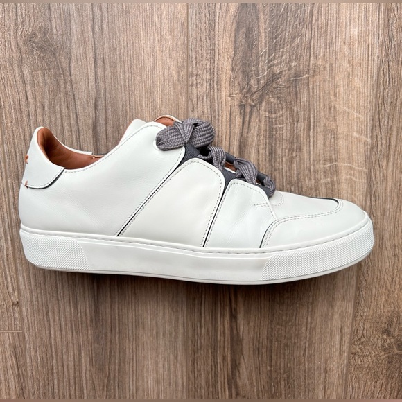 Ermenegildo Zegna Tiziano Leather Low Top White Sneakers | 11 - Picture 8 of 16